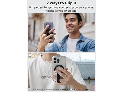 MagSafe Phone Grip with Finger Strap Removable Magnetic Ring Holder