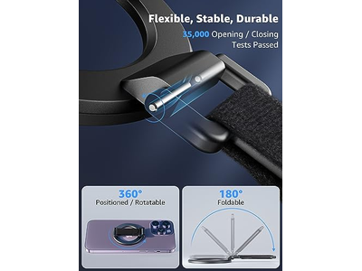 MagSafe Phone Grip with Finger Strap Removable Magnetic Ring Holder