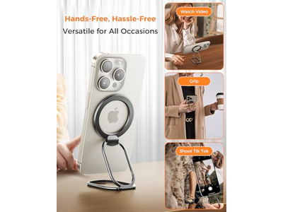 MagSafe Phone Ring Holder Adjustable Magnetic Kickstand