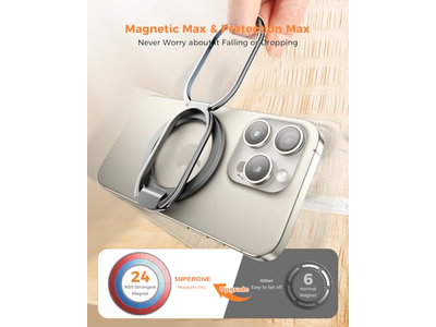 MagSafe Phone Ring Holder Adjustable Magnetic Kickstand