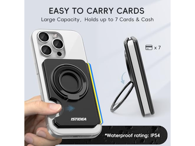 MagSafe Wallet Magnetic Phone Card Holder Slim Hard Case Black