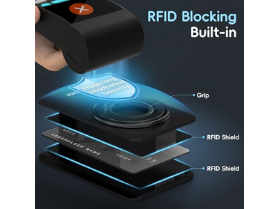 MagSafe Wallet Magnetic Phone Card Holder Slim Hard Case Black