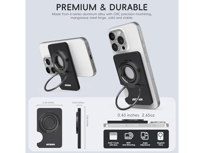 MagSafe Wallet Magnetic Phone Card Holder Slim Hard Case Black