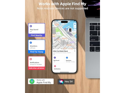MagSafe Wallet Stand with Find My Anti-Lost 9 Card Holder RFID Bloc