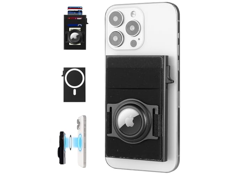 MagSafe Wallet with AirTag Holder Slim Credit Card Holder with Elasti