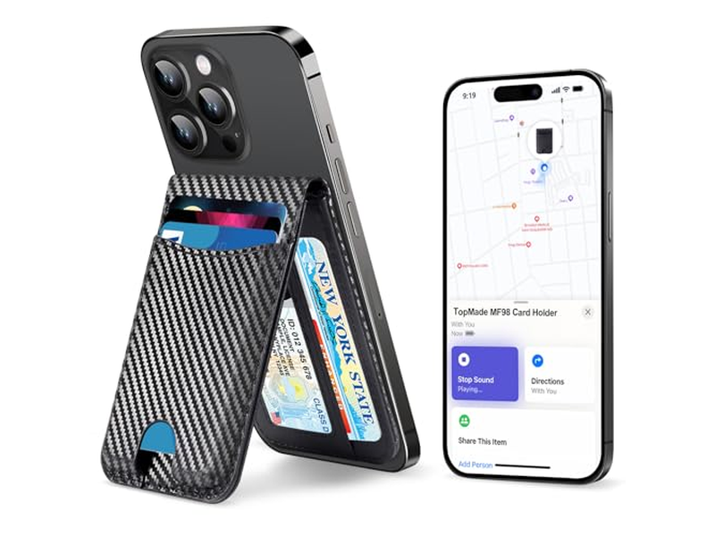 MagSafe Wallet with Find My Magnetic Card Holder Adjustable Stand 6