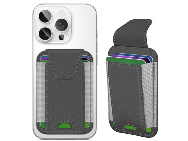 MagSafe Wallet with Privacy Flap Magnetic Card Holder RFID Blocking