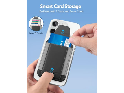 MagSafe Wallet with Privacy Flap Magnetic Card Holder RFID Blocking