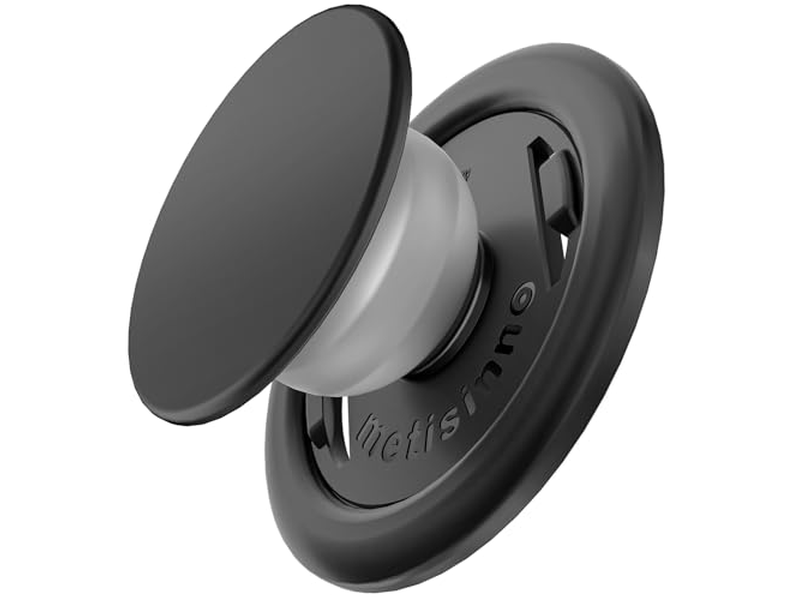 Phone Grip for MagSafe Magnetic Stand One Finger Pop and Snap Black