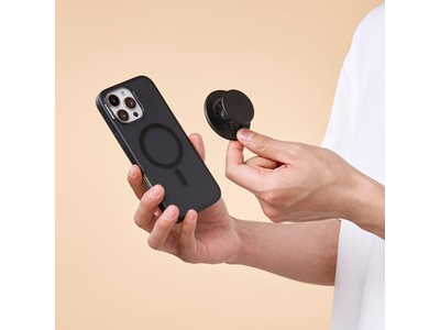 Phone Grip for MagSafe with Kickstand and Magnetic Stand - Black