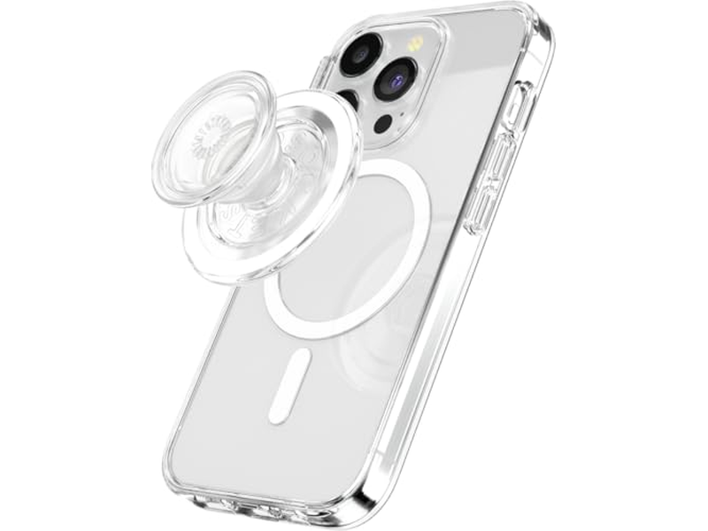 Phone Grip for MagSafe with Kickstand and Secure Hold - Clear