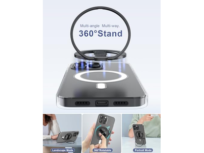 Phone Grip Stand with Finger Strap and Magnetic Ring Holder Kickstand