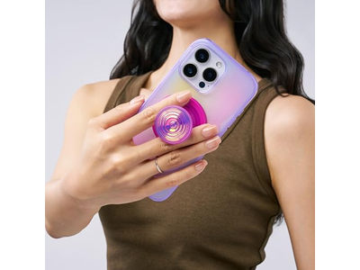 Phone Grip with Kickstand Magnetic Stand Swappable Top Secure Hold