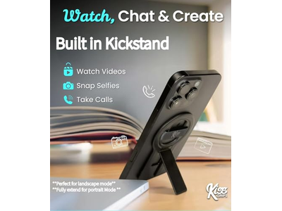 Phone Grip with Loop and Kickstand - Magnetic 360degree Spin Tripod