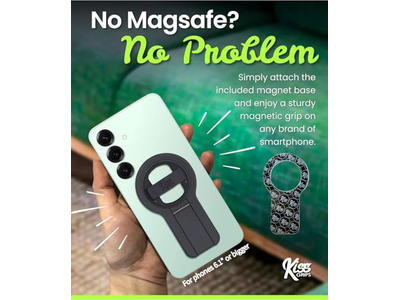 Phone Grip with Loop and Kickstand - Magnetic 360degree Spin Tripod