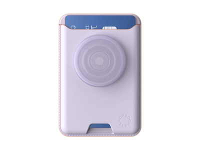 Phone Wallet with Expanding Grip and Adapter Ring for MagSafe Lavende