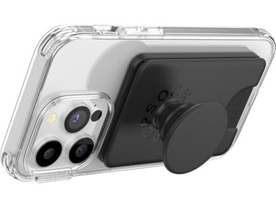 Phone Wallet with Expanding Grip and MagSafe Adapter Ring - Black