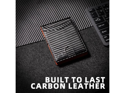 Slim Wallet for Men with 12 Card Slots ID Window and Money Clip