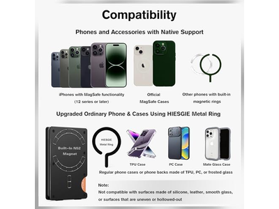 Slim Wallet with Money Clip RFID Blocking Metal Card Holder Black