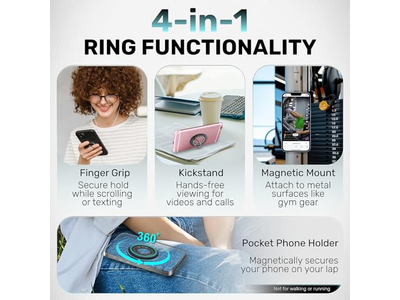 Ultra-Strong Magnetic Phone Ring Holder for MagSafe