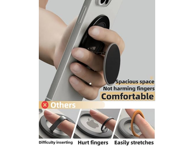 Ultra-Thin Magnetic Phone Grip Multi-Angle Ring Holder Stand 360degree Ro