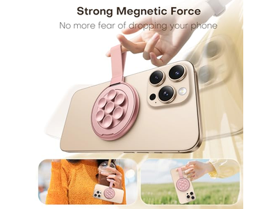 Universal Magnetic Suction Phone Grip - 360degree Rotating Hands-Free Holde