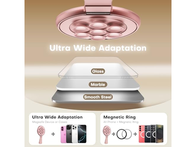 Universal Magnetic Suction Phone Grip - 360degree Rotating Hands-Free Holde