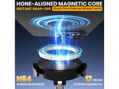 Vacuum Magnetic Phone Holder with Clamp