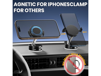 Vacuum Magnetic Phone Holder with Clamp