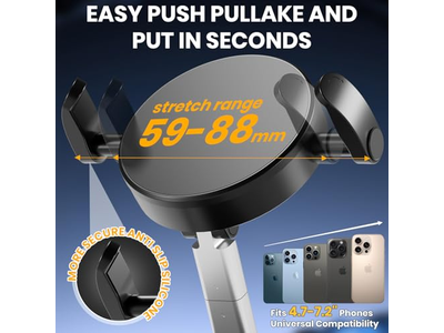 Vacuum Magnetic Phone Holder with Clamp