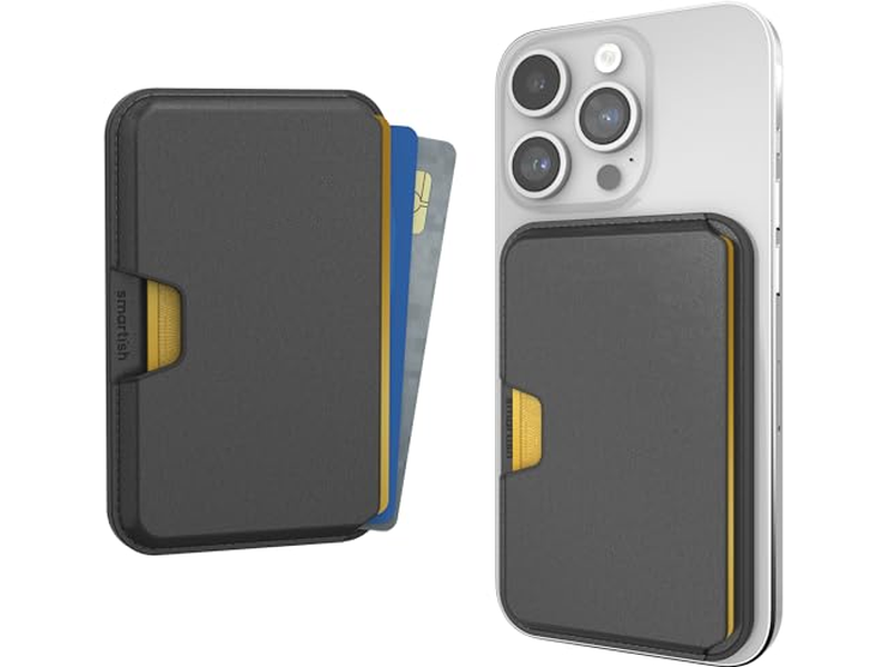 Vegan Leather Slim Detachable Magnetic Card Holder for MagSafe Phones