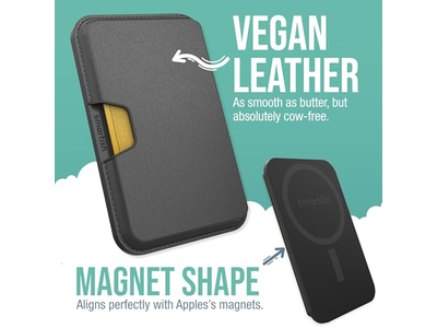Vegan Leather Slim Detachable Magnetic Card Holder for MagSafe Phones